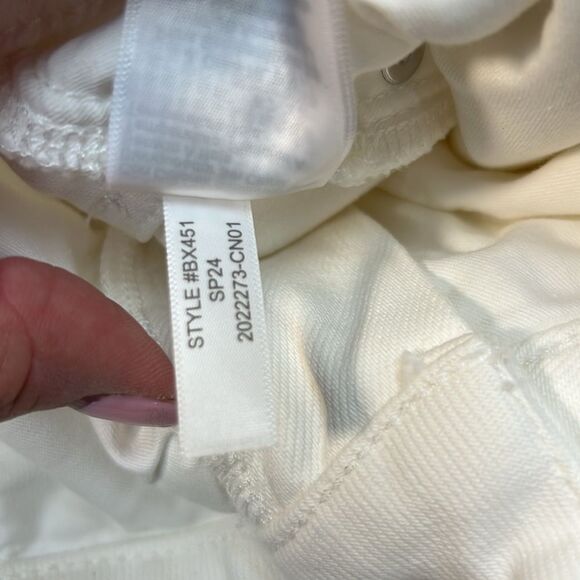 J. Crew Factory BX451 Curvy essential straight white jean stretch size 35Tall - Picture 12 of 13